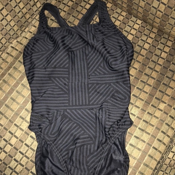 Sexy Ladies Speedo Black Mix Racer back Swimsuit - Picture 1 of 4